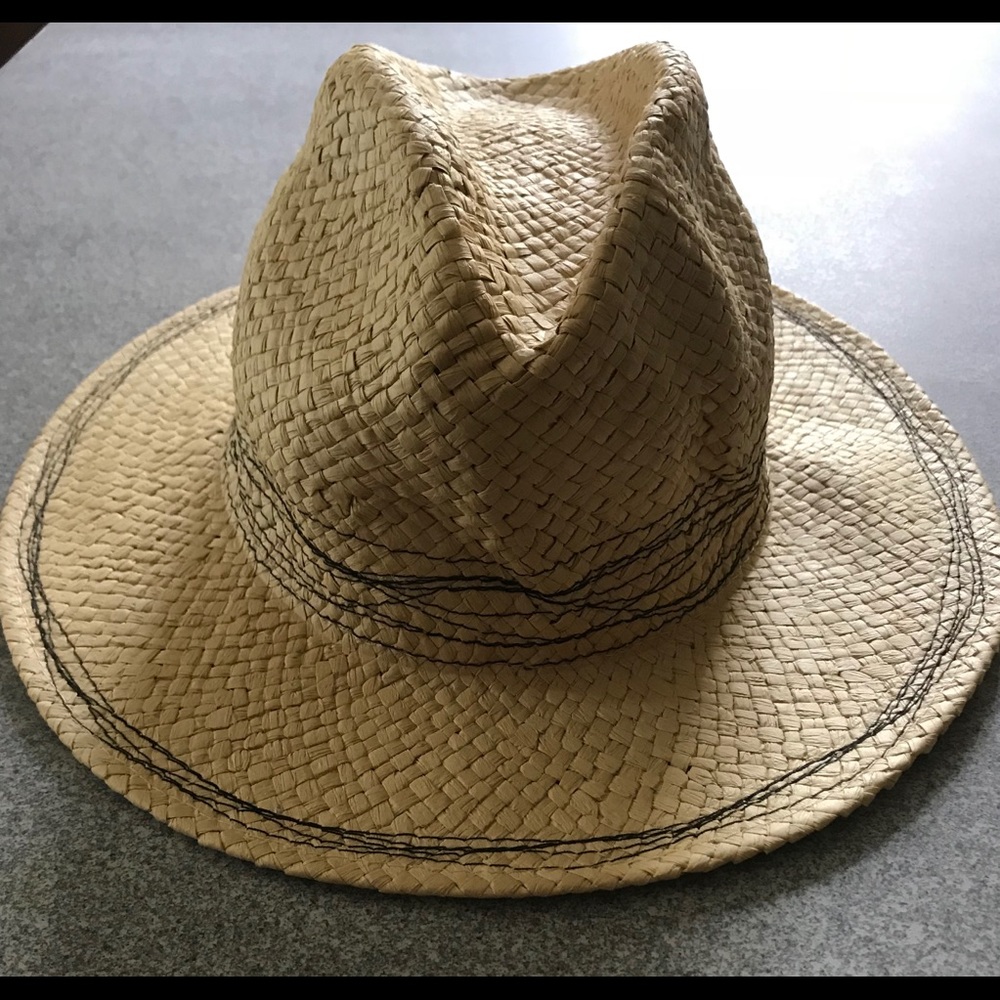 AQUA Natural Paper Fedora Hat